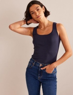 Navy Women's Boden Essential Scoop-Neck Vest