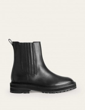 Black Women's Boden Sadie Chunky Chelsea Boots