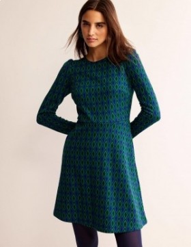 AZURE Women's Boden Jacquard A-Line Short Dress