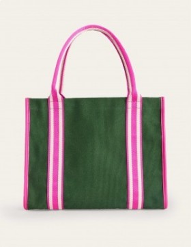 Pink / Navy / Green Women's Boden Tilda Canvas Tote Bags