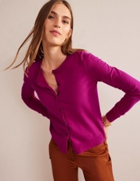 Fuchsia Women's Boden Catriona Cotton Cardigan