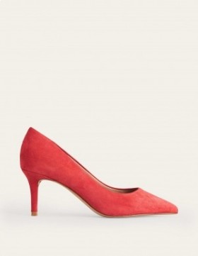 Red Women's Boden Lara Mid-Heeled Court Shoes