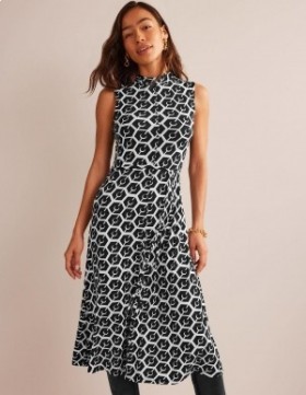 Black Women's Boden Sleeveless Jersey Midi Dress