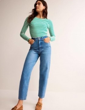 Blue Women's Boden High Rise '90s Tapered Jeans