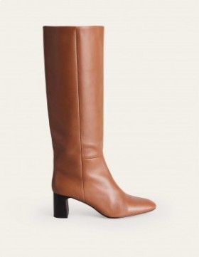 Brown Women's Boden Erica Knee High Leather Boots