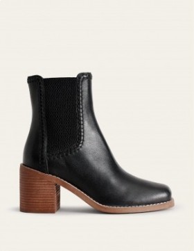 Black Women's Boden Block-Heel Chelsea Boots