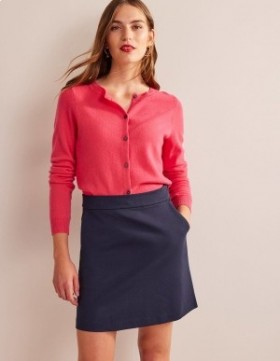 Navy Women's Boden Ponte A-line Mini Skirts
