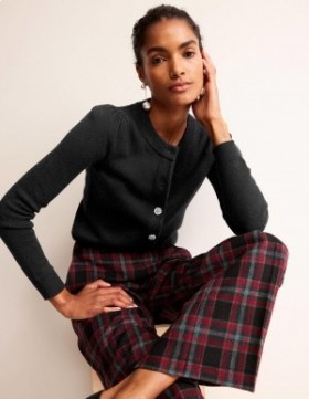 Black Women's Boden Jewel Button Cardigan
