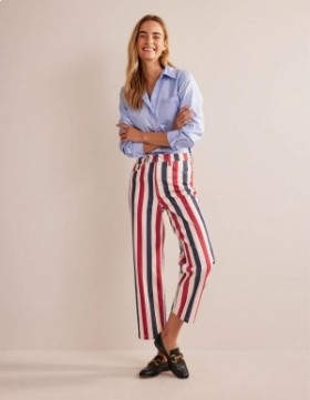 Red / Blue Stripes Women's Boden High Rise Stripe Jeans