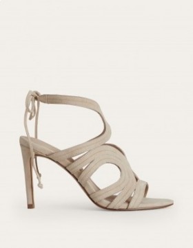 Beige Women's Boden Cut Out Heeled Sandals