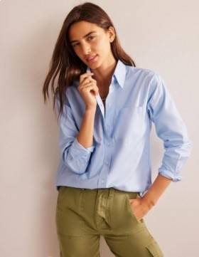 Blue Women's Boden Connie Cotton Shirts