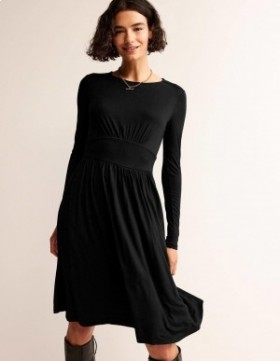 Black Women's Boden Thea Short Jersey Dress