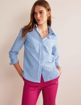 Blue Stripes Women's Boden Sienna Cotton Shirts