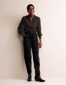 Black Women's Boden Kew Corduroy Pants