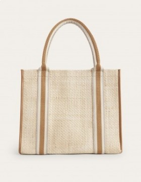 Cream Women's Boden Raffia Tote Bags