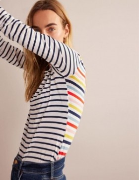 Multicolor Women's Boden Ella Long Sleeve Breton T shirts