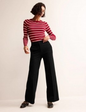 Black Women's Boden Westbourne Ponte Pants