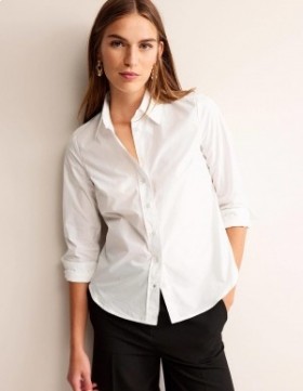 White Women's Boden Sienna Cotton Shirts