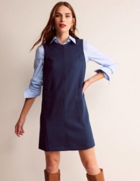 Navy Women's Boden Pocket Detail Mini Shift Dress