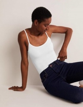White Women's Boden Plain Cami Tops