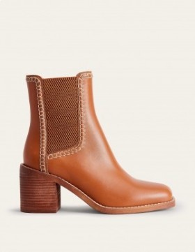 Orange Women's Boden Block-Heel Chelsea Boots