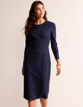 Navy Women's Boden Nadia Ponte Midi Dress