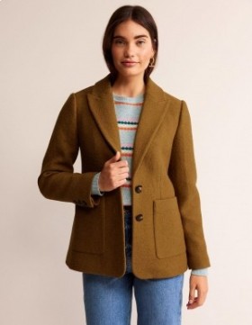 Brown Women's Boden Marylebone Textured Blazer