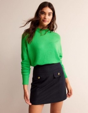 Navy Women's Boden Estella Wool Mini Skirts