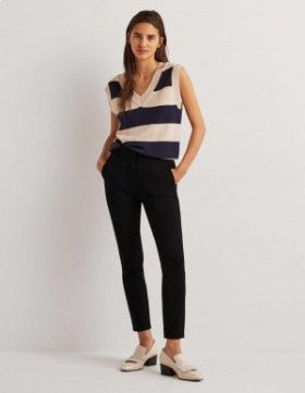 Black Women's Boden Hampshire 7/8 Ponte Pants