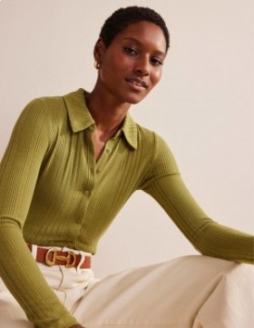 Green Olive Women's Boden Charlotte Jersey Shirts