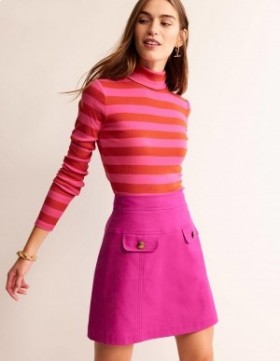 Fuchsia Women's Boden Estella Wool Mini Skirts