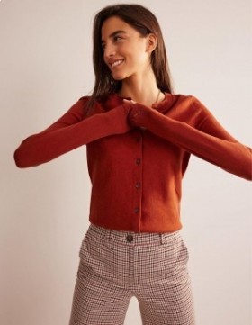 Brown Women's Boden Catriona Cotton Cardigan