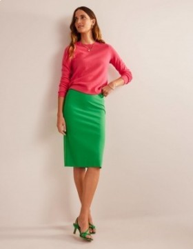 Green Women's Boden Hampshire Ponte Column Skirts