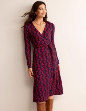 Navy Women's Boden Nina Jersey Midi Dress