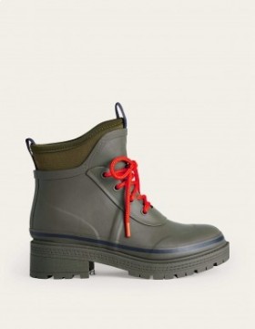 Deep Olive Women's Boden Mary Lace-up Chelsea Boots