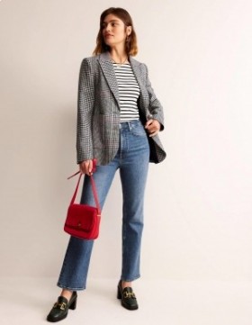 Blue Women's Boden High Rise True Straight Jeans