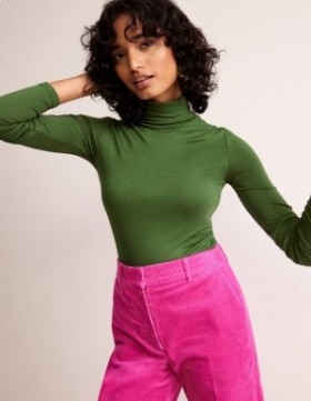 Green Women's Boden Polly Jersey Tops