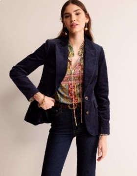 Navy Women's Boden Marylebone Cord Blazer
