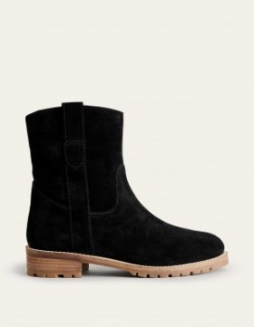 Black Women's Boden Western Suede Ankle Boots