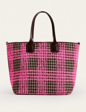 Pink Women's Boden Wool Trapeze Tote Bags