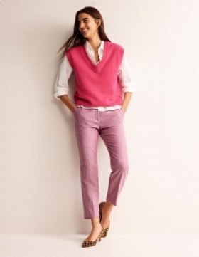 Pink Women's Boden Kew Wool Pants