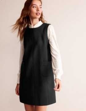 Black Women's Boden Pocket Detail Mini Shift Dress