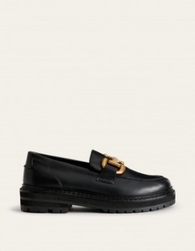 Black Women's Boden Iris Snaffle Chunky Loafers