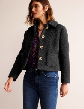 Black Women's Boden Rye Textured Jacket