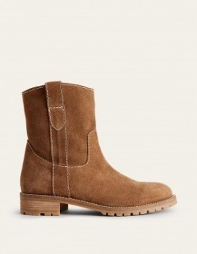 Brown Women's Boden Western Suede Ankle Boots