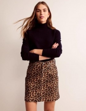 Brown Women's Boden Nell Printed Mini Skirts