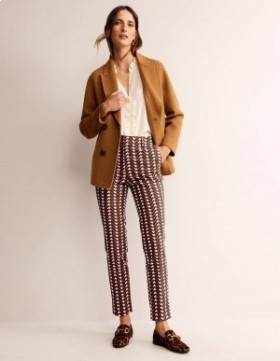 Coffee Women's Boden Highgate Printed Pants