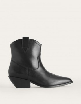 Black Women's Boden Western Ankle Boots