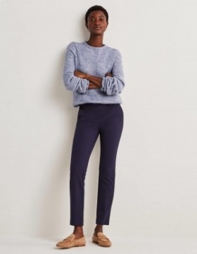 Navy Women's Boden Hampshire 7/8 Ponte Pants