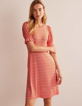 Rose Women's Boden Puff Sleeve Jersey Mini Dress